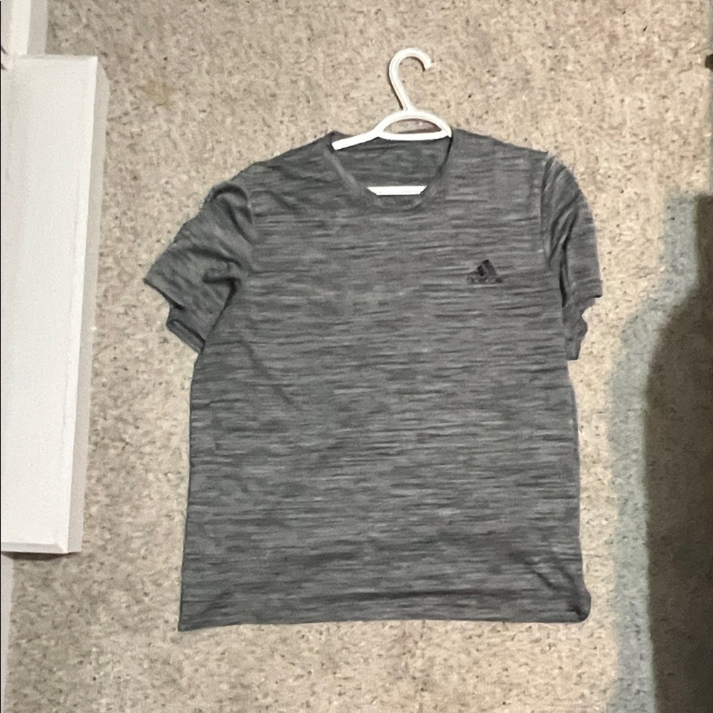 Adidas Men's Heathered Gray Tee